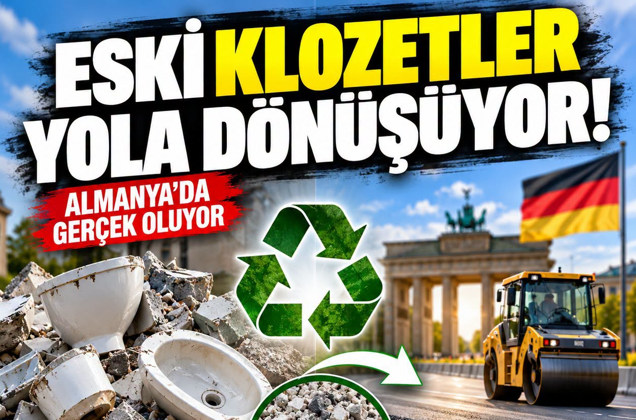 Almanya’da Eski Klozetler Çöpe Gitmiyor! Seramik Atıklar Yol Yapımında Yeniden Kullanılıyor
